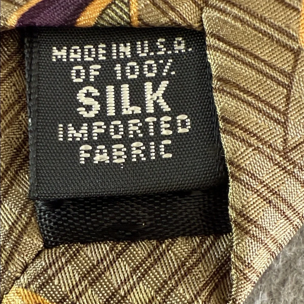 Disney Mickey Mouse‎ Gold and Brown Men’s Tie 100% silk